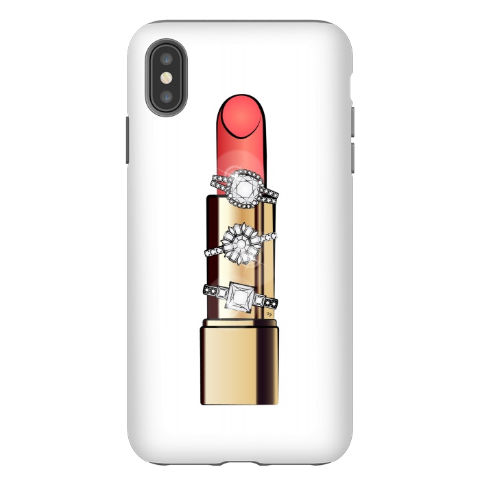 iPhone Xs Max StrongFit Diamond ring Lipstick by Martina