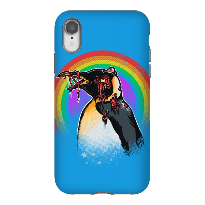 iPhone Xr StrongFit Zombie Penguin by Branko Ricov