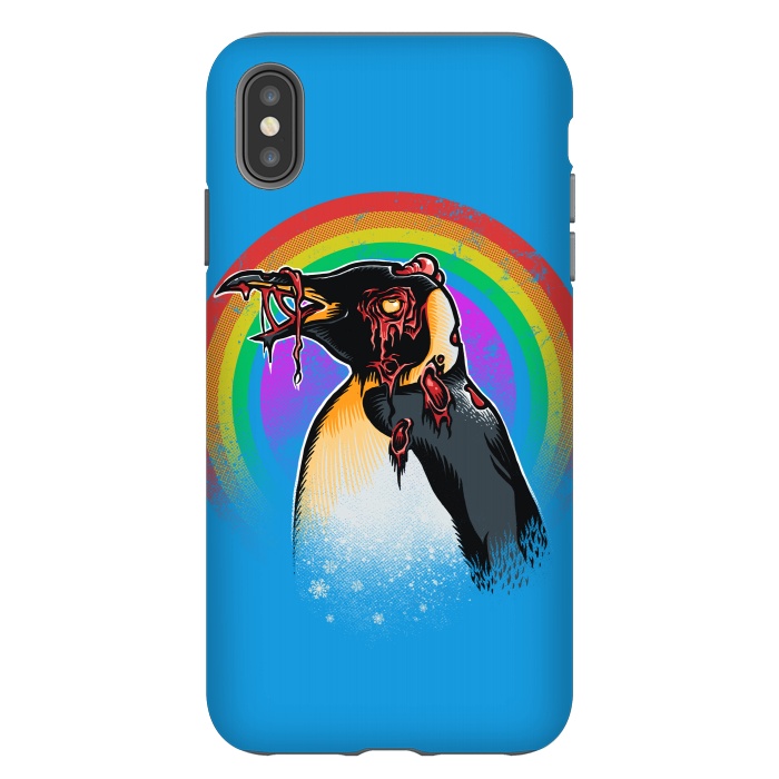iPhone Xs Max StrongFit Zombie Penguin by Branko Ricov