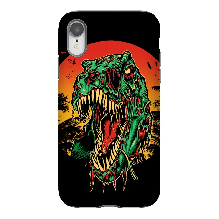 iPhone Xr StrongFit Zombie T-Rex by Branko Ricov