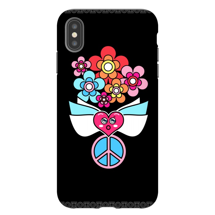 iPhone Xs Max StrongFit LOVE AND PEACE by Michael Cheung