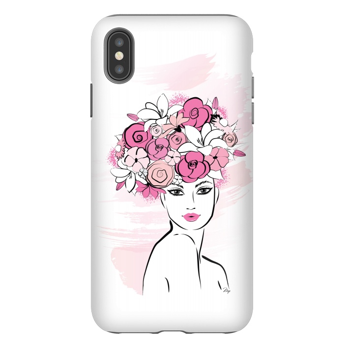 iPhone Xs Max StrongFit Flower Crown Girl by Martina