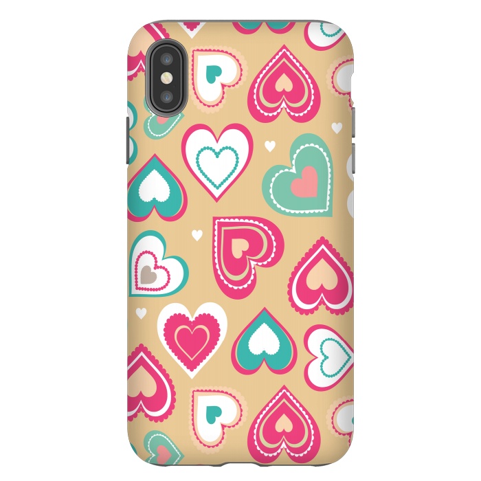iPhone Xs Max StrongFit Love Hearts by Martina