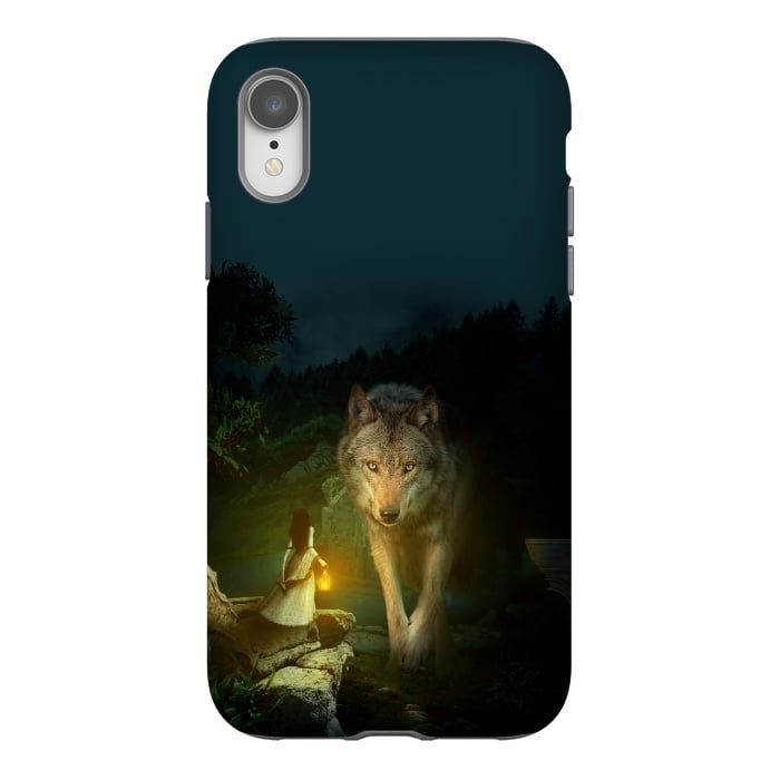 iPhone Xr StrongFit The Wolf by Riza Peker