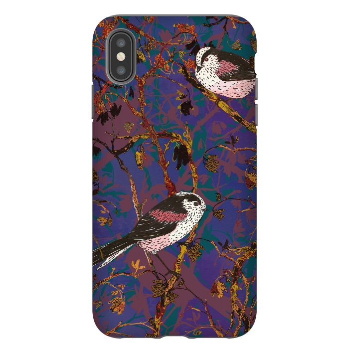 iPhone Xs Max StrongFit Long-tailed Tits by Lotti Brown