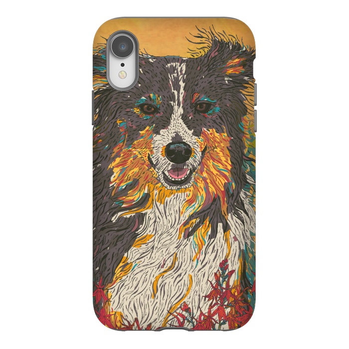 iPhone Xr StrongFit Border Collie by Lotti Brown