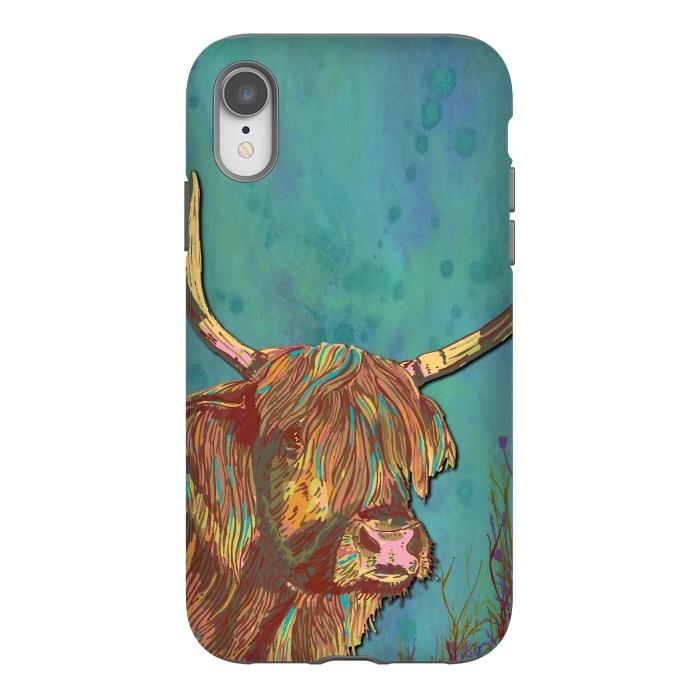 iPhone Xr StrongFit Highland Cow by Lotti Brown