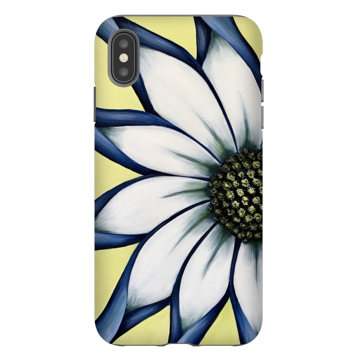 iPhone Xs Max StrongFit White African Daisy by Denise Cassidy Wood