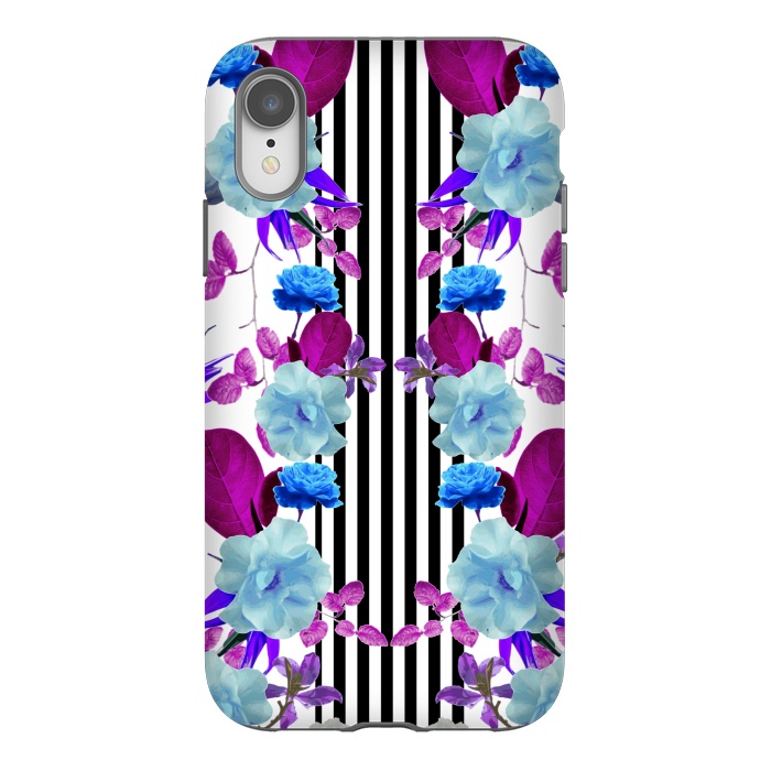 iPhone Xr StrongFit Spring Garden (Blue-Purple) by Zala Farah