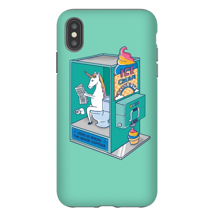 iPhone Xs Max StrongFit Ice Cream Rainbow Green by Coffee Man