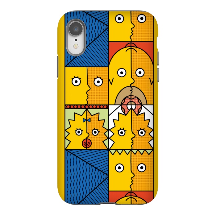 iPhone Xr StrongFit Yellow Cubism by Coffee Man