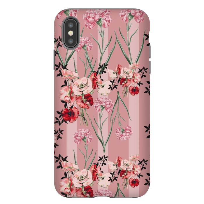 iPhone Xs Max StrongFit Floral Love X (Red) by Zala Farah