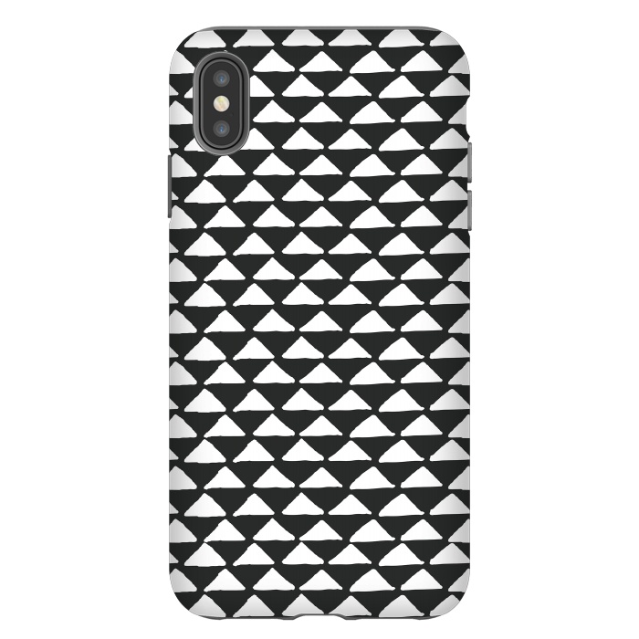 iPhone Xs Max StrongFit Triangle pattern seamless black and white by Jelena Obradovic