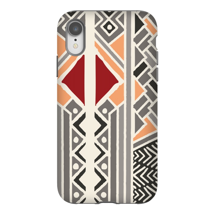 iPhone Xr StrongFit Tribal ethnic geometric pattern 034 by Jelena Obradovic