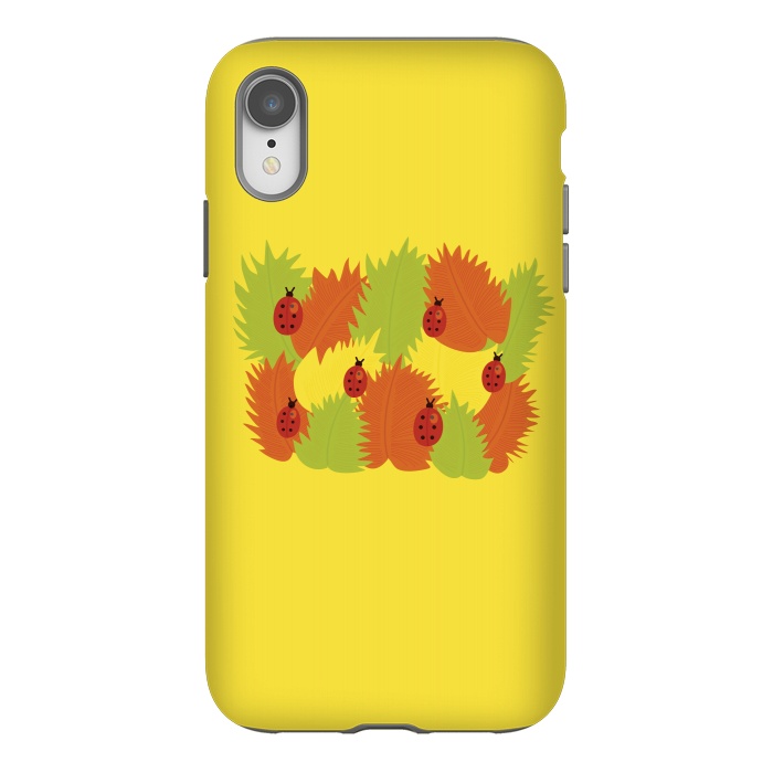 iPhone Xr StrongFit Autumn Leaves And Ladybugs by Boriana Giormova