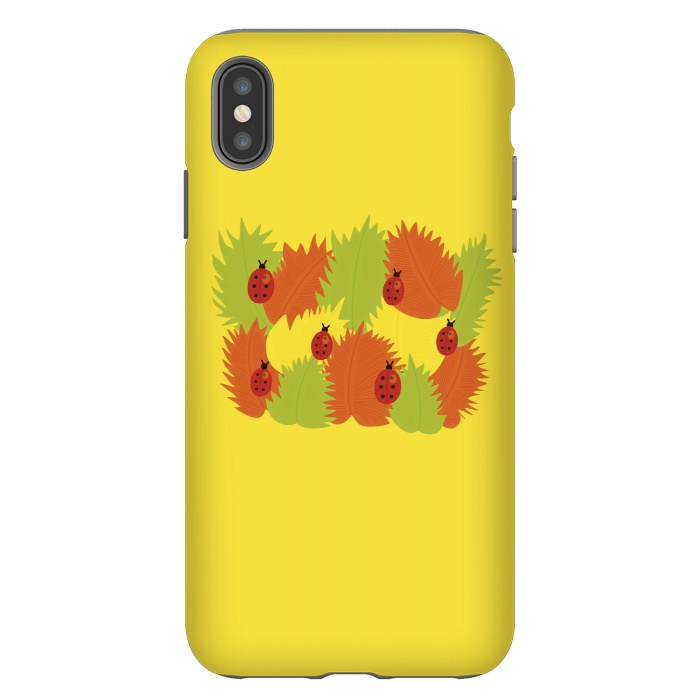 iPhone Xs Max StrongFit Autumn Leaves And Ladybugs by Boriana Giormova