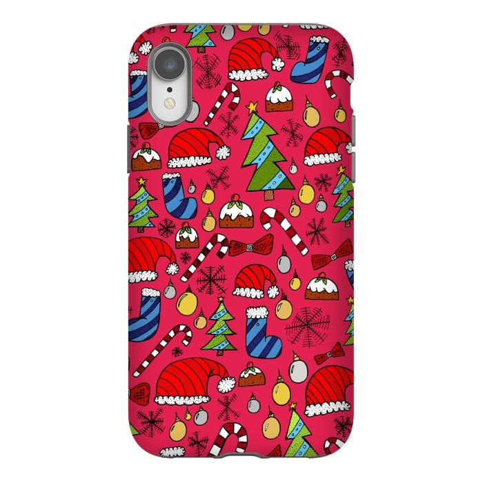 iPhone Xr StrongFit The Christmas Pattern by Steve Wade (Swade)