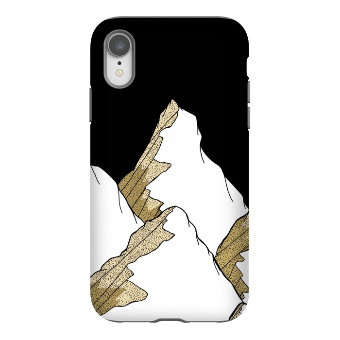iPhone Xr StrongFit Gold Tone Mountains by Steve Wade (Swade)