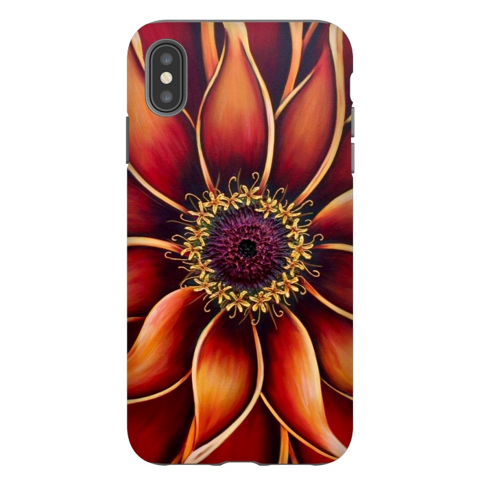 iPhone Xs Max StrongFit Zinnia by Denise Cassidy Wood