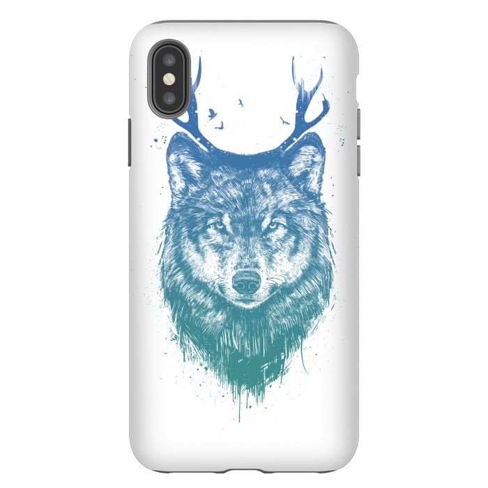 iPhone Xs Max StrongFit Deer wolf by Balazs Solti