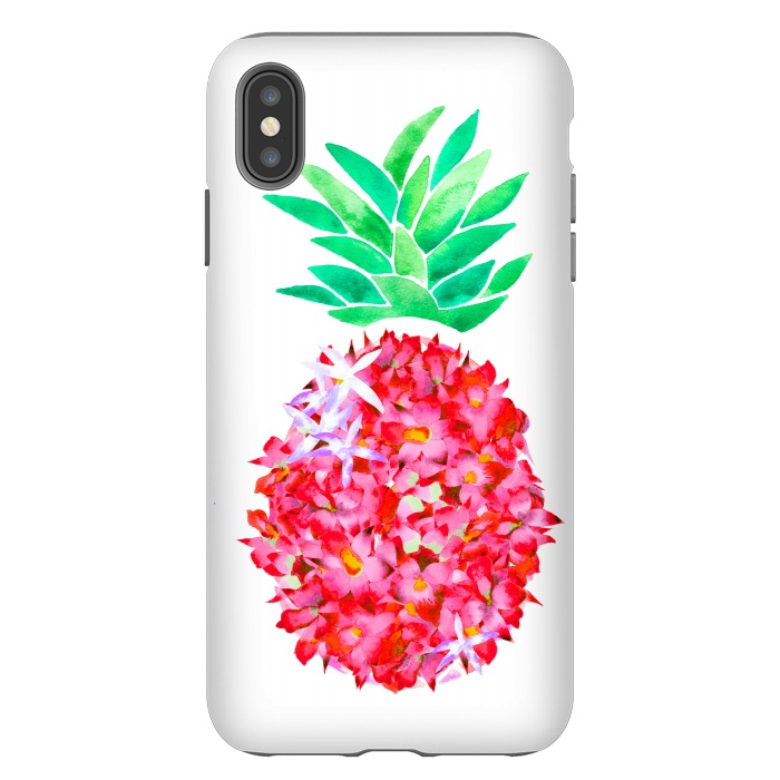 iPhone Xs Max StrongFit Pineapple Punch Blush by Amaya Brydon