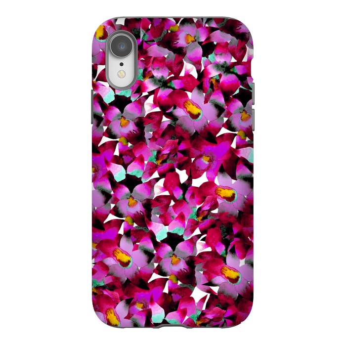 iPhone Xr StrongFit Pink Floral by Amaya Brydon