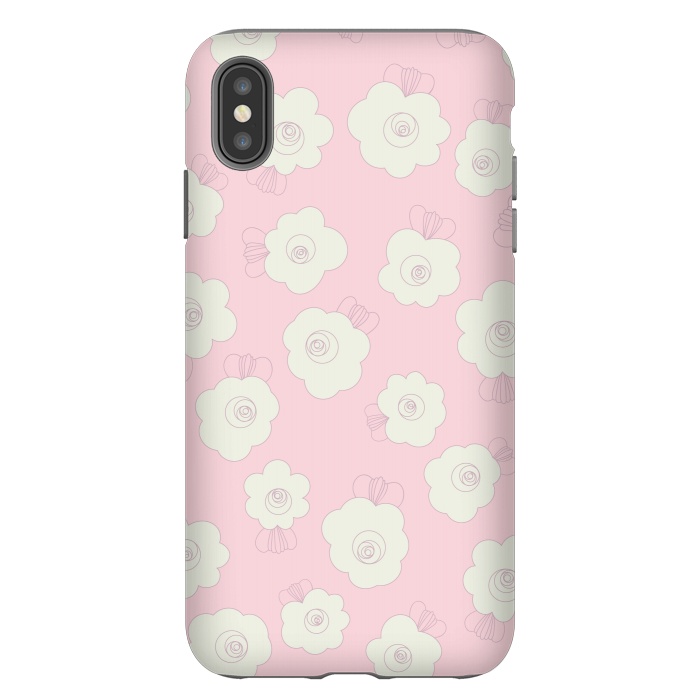 iPhone Xs Max StrongFit Fluffy Flowers by Paula Ohreen