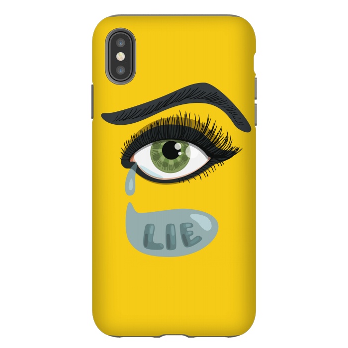 iPhone Xs Max StrongFit Green Lying Eye With Teardrop by Boriana Giormova