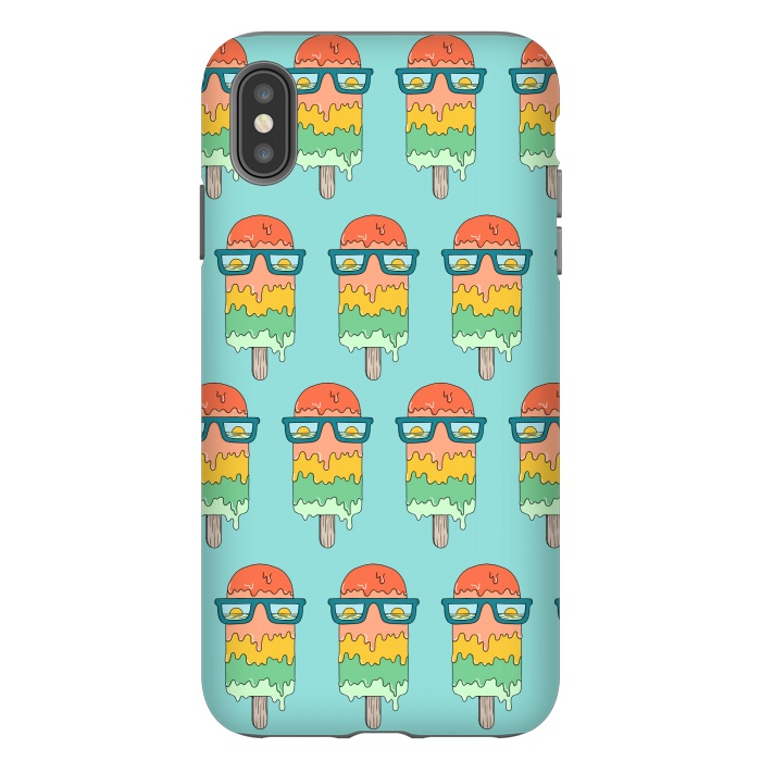 iPhone Xs Max StrongFit Hot Ice Cream pattern green by Coffee Man