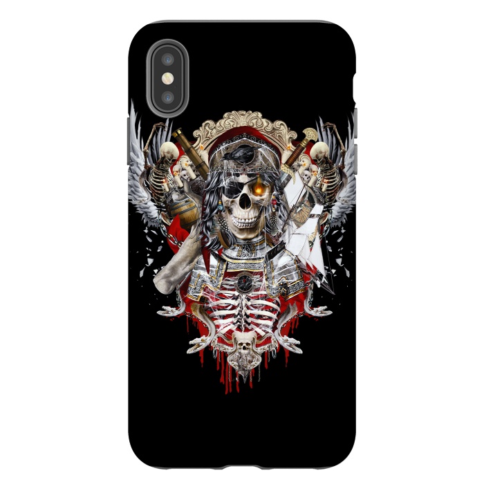 iPhone Xs Max StrongFit Pirate Skull by Riza Peker