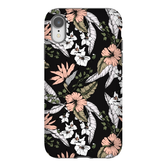 iPhone Xr StrongFit Exotic flowering dark by Mmartabc