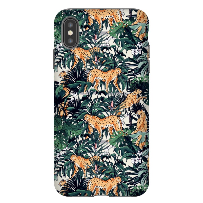 iPhone Xs Max StrongFit Cheetah in the wild jungle  by Mmartabc