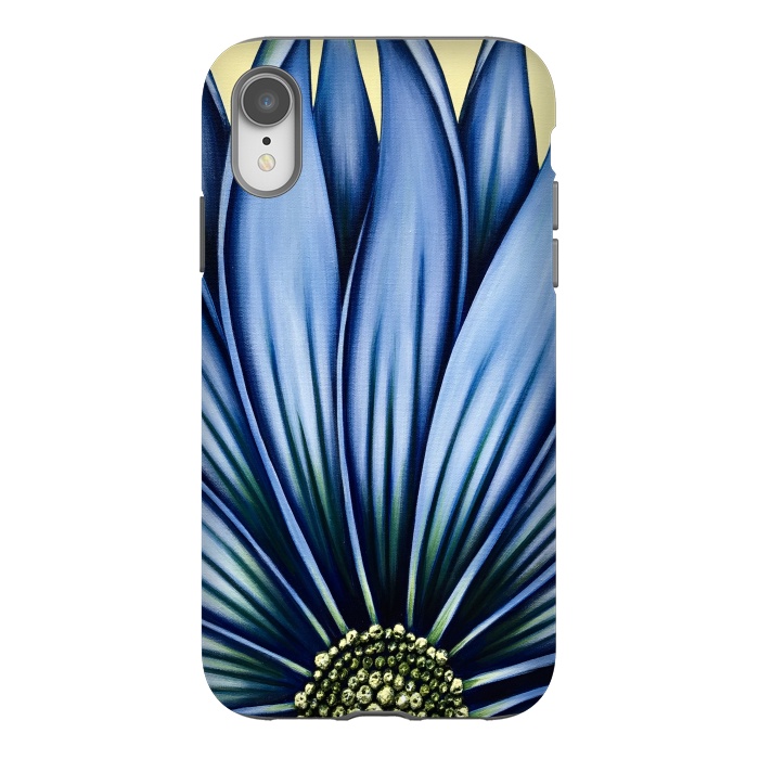 iPhone Xr StrongFit Blue Daisy by Denise Cassidy Wood