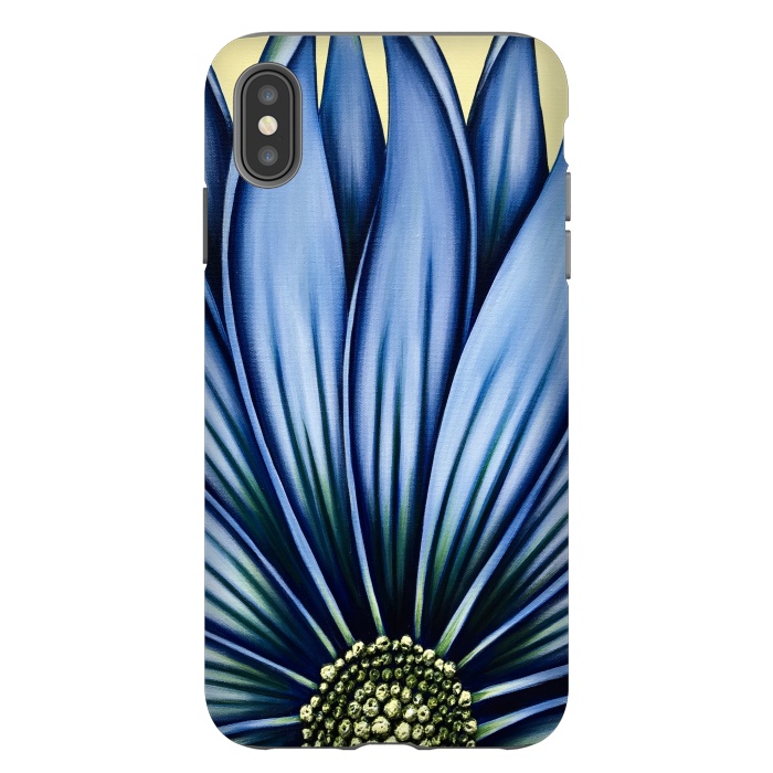 iPhone Xs Max StrongFit Blue Daisy by Denise Cassidy Wood