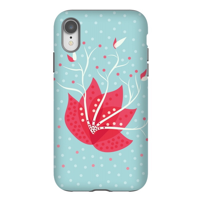 iPhone Xr StrongFit Exotic Pink Winter Flower by Boriana Giormova