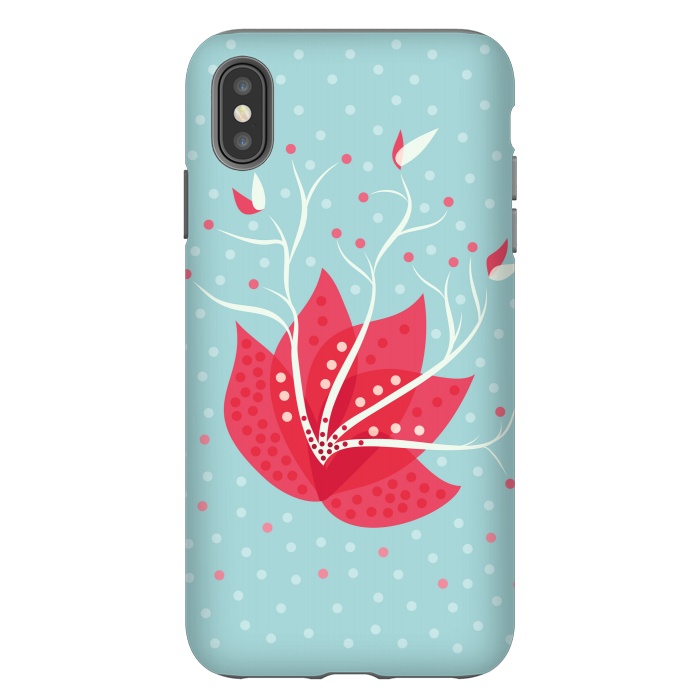 iPhone Xs Max StrongFit Exotic Pink Winter Flower by Boriana Giormova
