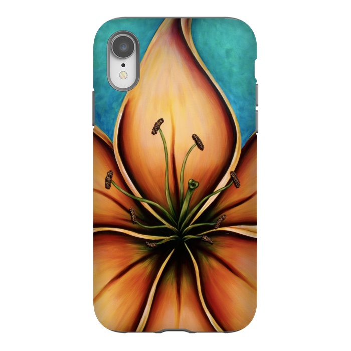 iPhone Xr StrongFit Fire Lily  by Denise Cassidy Wood