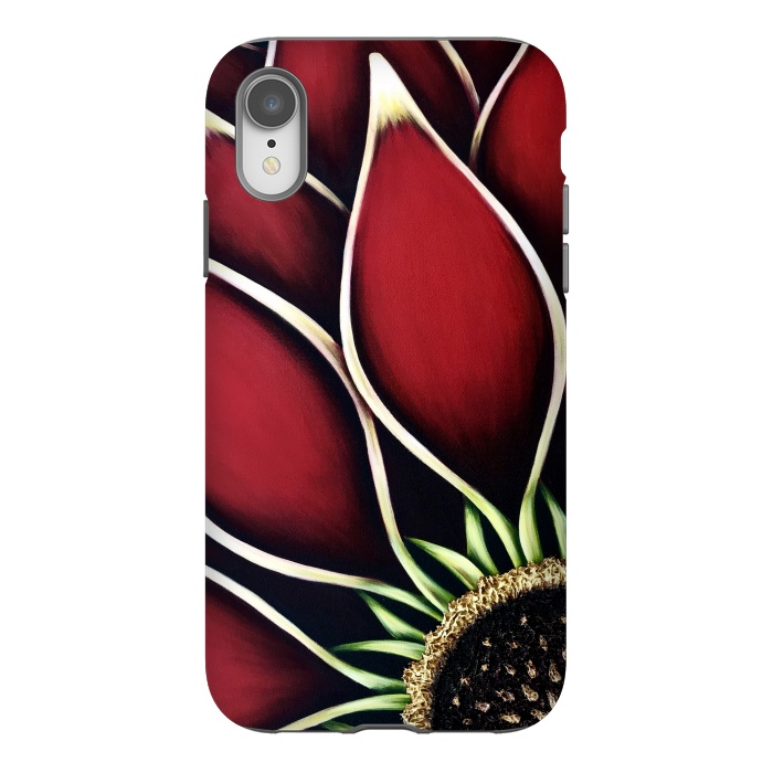 iPhone Xr StrongFit Red Dahlia by Denise Cassidy Wood