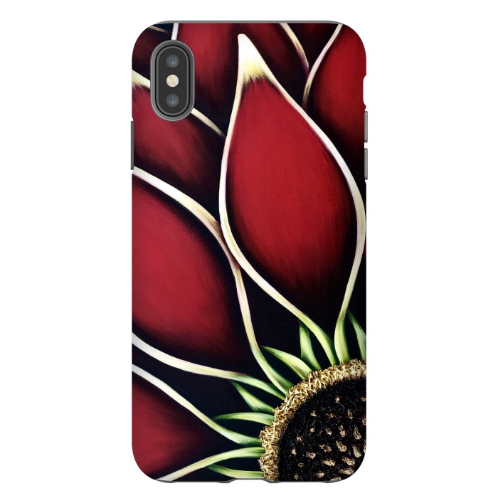 iPhone Xs Max StrongFit Red Dahlia by Denise Cassidy Wood
