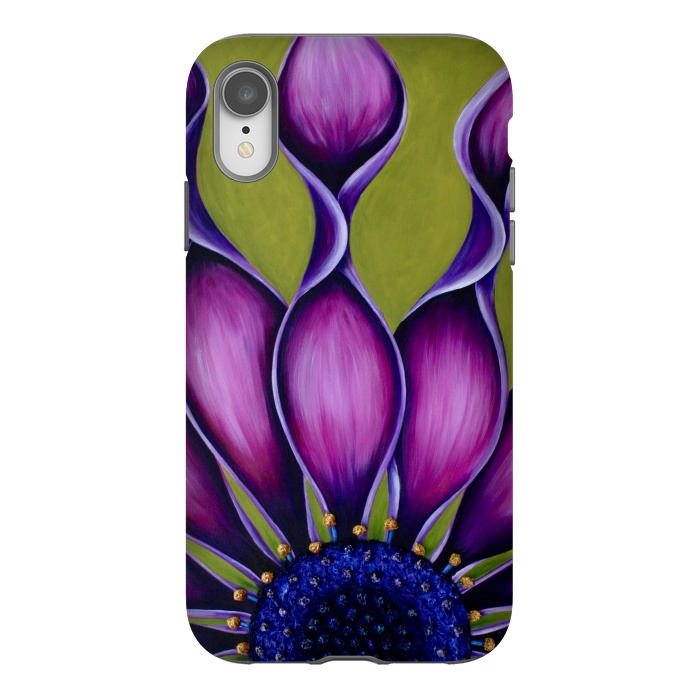 iPhone Xr StrongFit Purple African Daisy by Denise Cassidy Wood