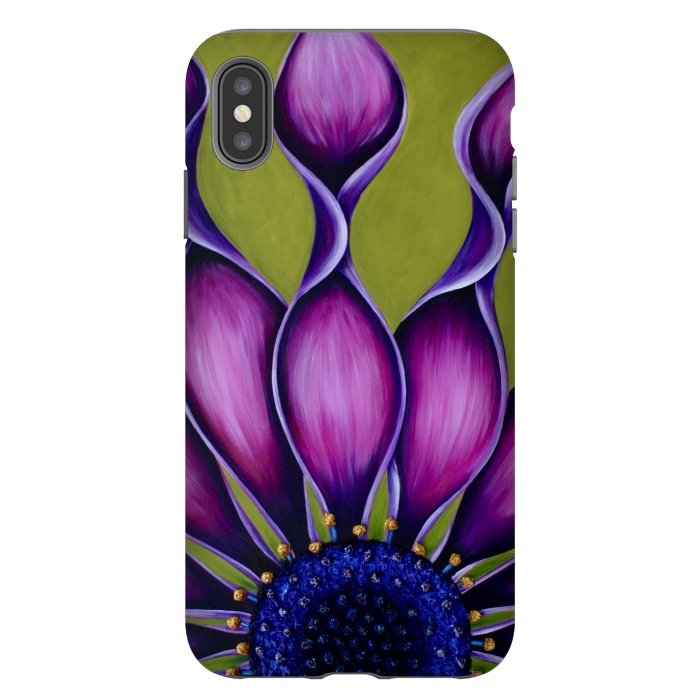 iPhone Xs Max StrongFit Purple African Daisy by Denise Cassidy Wood