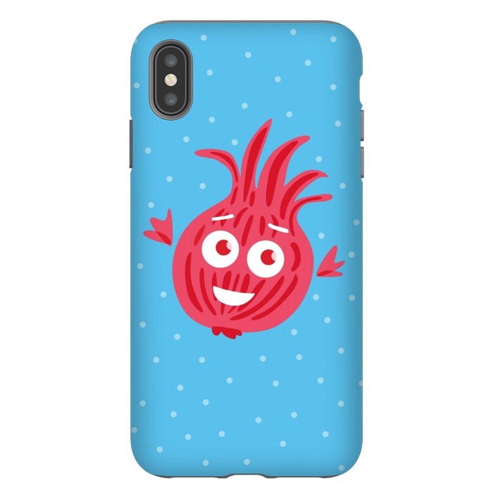 iPhone Xs Max StrongFit Cute Red Onion Character by Boriana Giormova