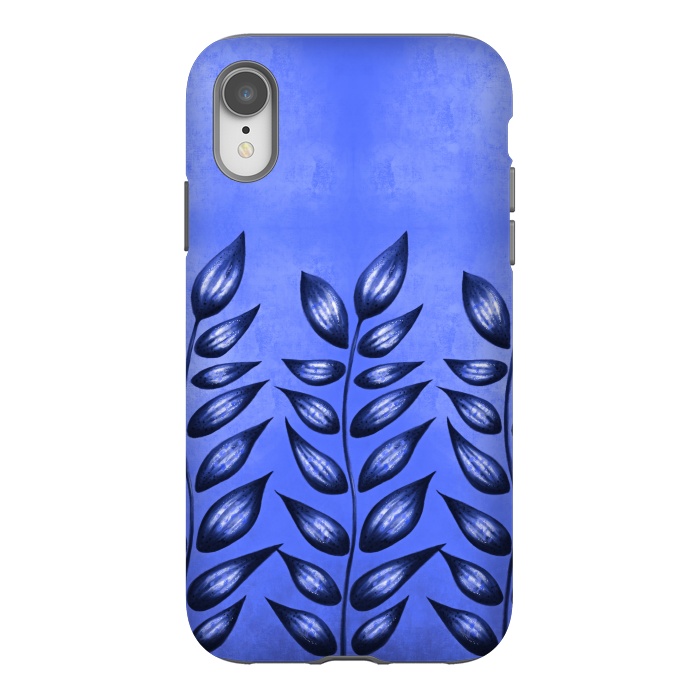 iPhone Xr StrongFit Beautiful Decorative Blue Plant With Pointy Leaves by Boriana Giormova