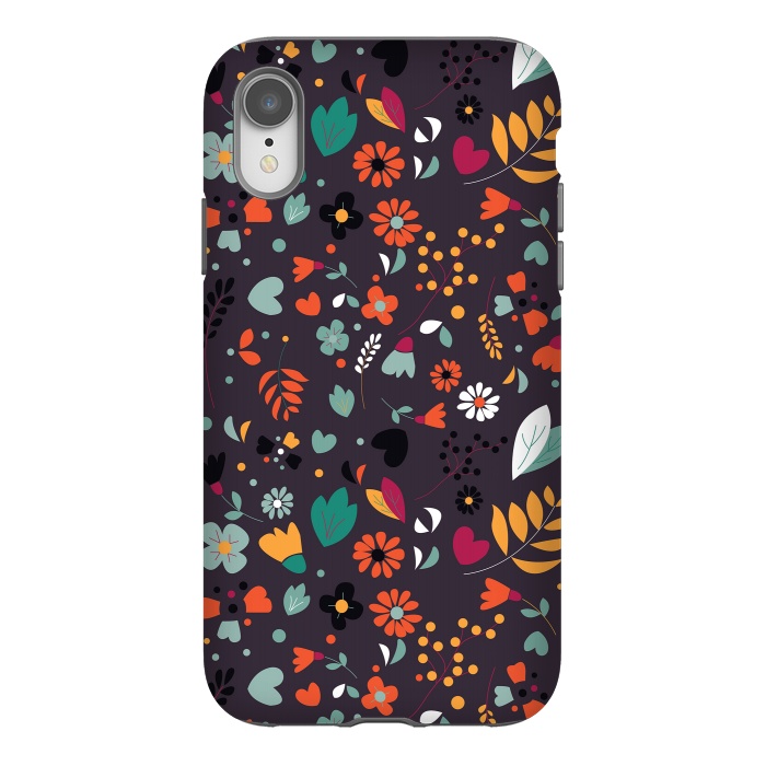 iPhone Xr StrongFit Bohemian Floral Dark by Jelena Obradovic