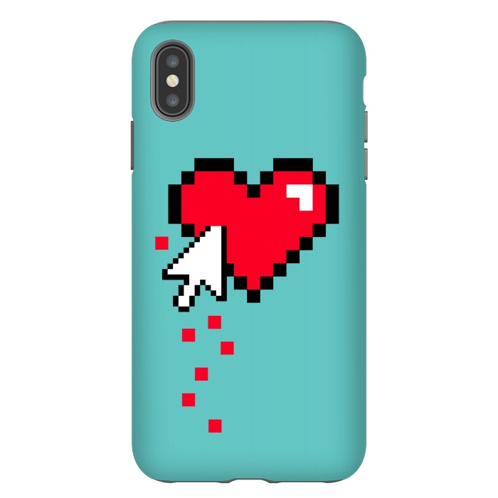 iPhone Xs Max StrongFit Broken 8 bits Heart I by Dellán