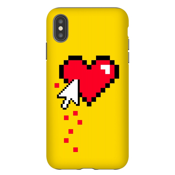 iPhone Xs Max StrongFit Broken 8 bits Heart II by Dellán
