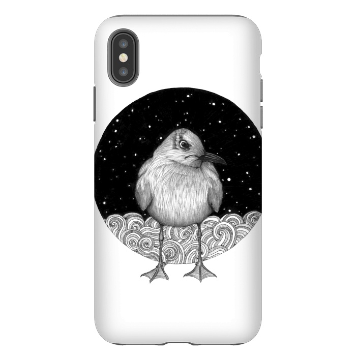 iPhone Xs Max StrongFit Seagull on a Starry Night by ECMazur 