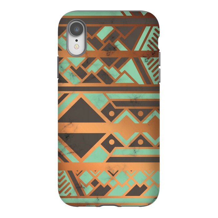 iPhone Xr StrongFit Gold and Green 029 by Jelena Obradovic