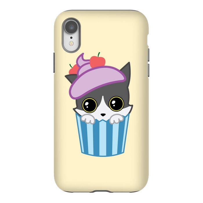 iPhone Xr StrongFit Cupcake kitty by Laura Nagel