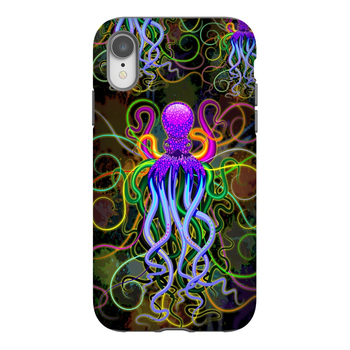 iPhone Xr StrongFit Octopus Psychedelic Luminescence by BluedarkArt